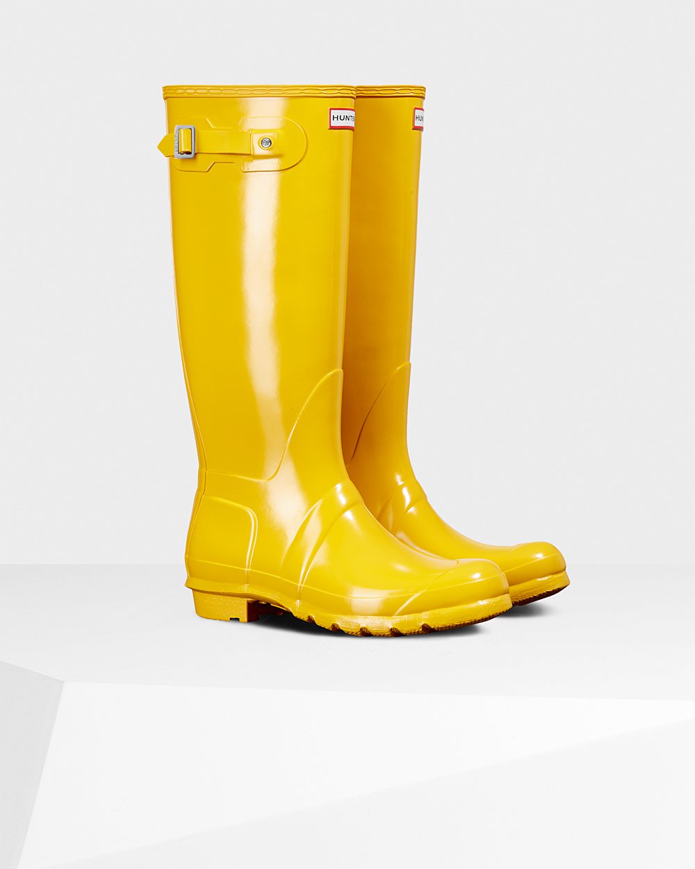 Galochas Altas Hunter Feminina Amarelas - Original Gloss - 62PZKCSAU